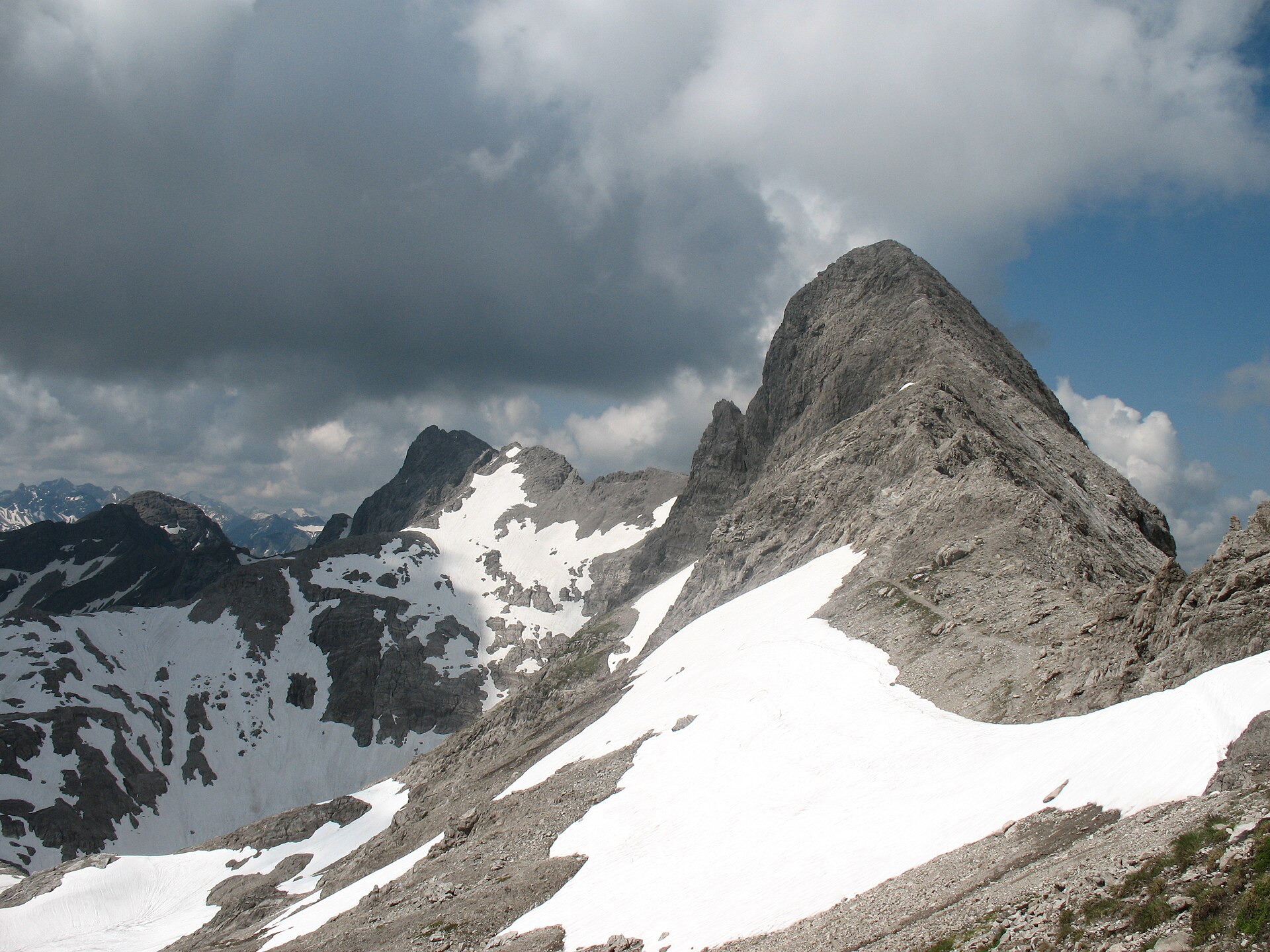 Blick aus der Bockkarscharte zum Bockkarkopf