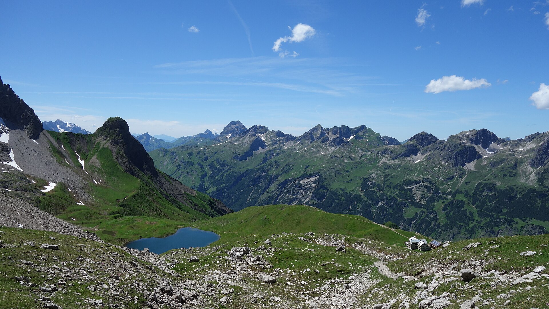 Rappensee und Rappenseehütte in den Allgäuer Alpen